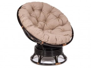 Кресло-качалка Papasan w 23/01 B с подушкой Antique brown, экошерсть Коричневый в Асбесте - asbest.магазин96.com | фото