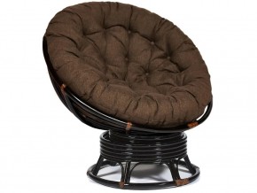 Кресло-качалка Papasan w 23/01 B с подушкой Antique brown, ткань Коричневый в Асбесте - asbest.магазин96.com | фото