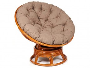 Кресло-качалка Papasan w 23/01 B с подушкой Cognac, экошерсть Коричневый в Асбесте - asbest.магазин96.com | фото