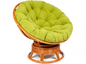 Кресло-качалка Papasan w 23/01 B с подушкой Cognac, флок Олива в Асбесте - asbest.магазин96.com | фото