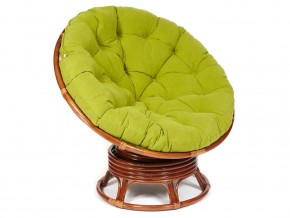 Кресло-качалка Papasan w 23/01 B с подушкой Pecan, флок Олива в Асбесте - asbest.магазин96.com | фото