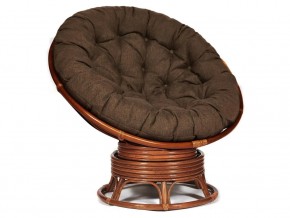 Кресло-качалка Papasan w 23/01 B с подушкой Pecan, ткань Коричневый в Асбесте - asbest.магазин96.com | фото