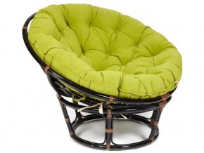 Кресло Papasan 23/01 W с подушкой Antique brown, флок Олива в Асбесте - asbest.магазин96.com | фото