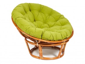 Кресло Papasan 23/01 W с подушкой Cognac, флок Олива в Асбесте - asbest.магазин96.com | фото