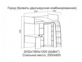 Кровать двухъярусная комбинированная в Асбесте - asbest.магазин96.com | фото