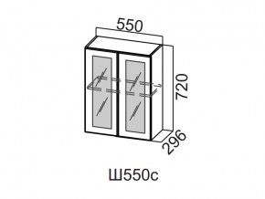 Ш550с/720 Шкаф навесной 550/720 (со стеклом) в Асбесте - asbest.магазин96.com | фото