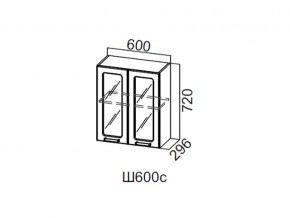 Ш600с/720 Шкаф навесной 600/720 (со стеклом) в Асбесте - asbest.магазин96.com | фото